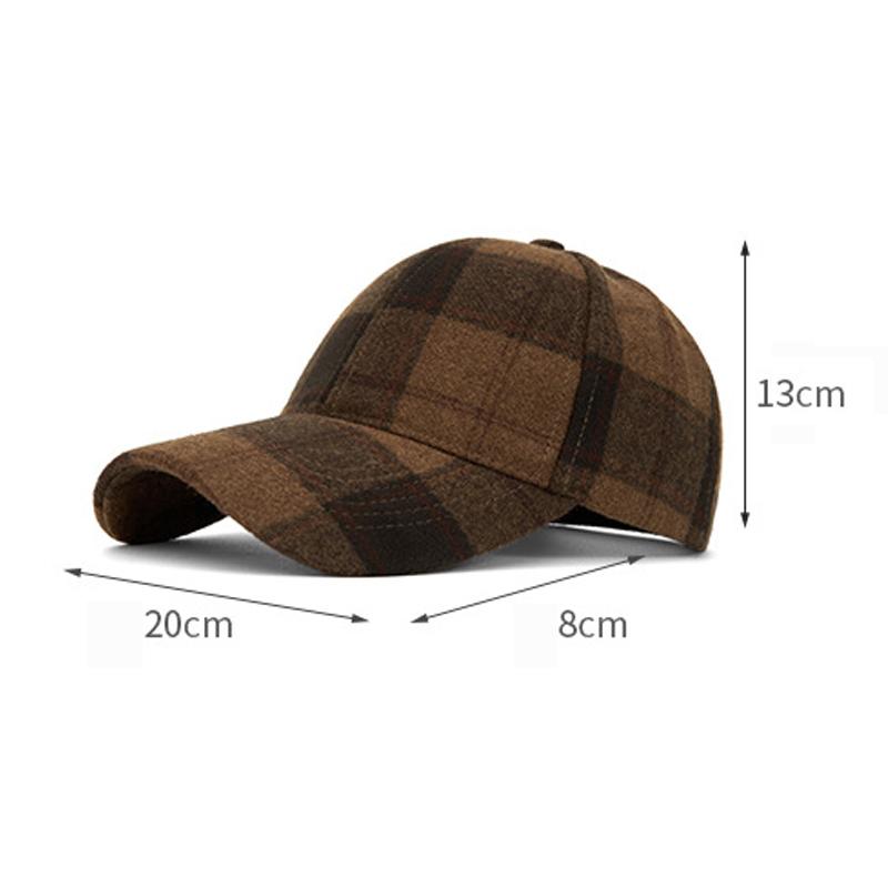 Autumn Winter Women's Plaid Baseball Cap Vintage Cap Men's Sun Hat British Hat