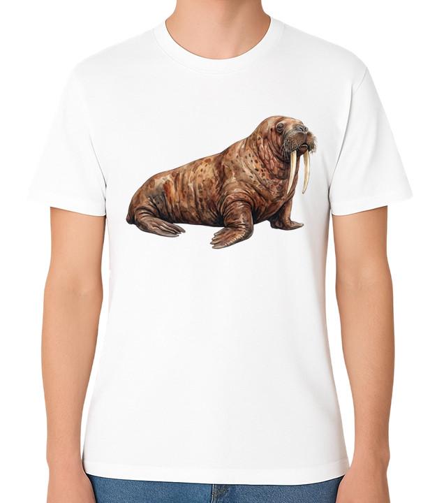 

Walrus T-Shirt Realistic Arctic Marine Animal Graphic Unisex Tee 5XL різнокольоровий