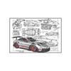Pittura su Tela Poster a Tema Auto Pittura Decorativa Soggiorno Camera da Letto Stanza E-sport Murale da Corsa Supercar GTR