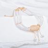 Meier Elegant Pearl Tassel Choker Necklace - French Chic Multi-layer Pearl and Diamond Necklace