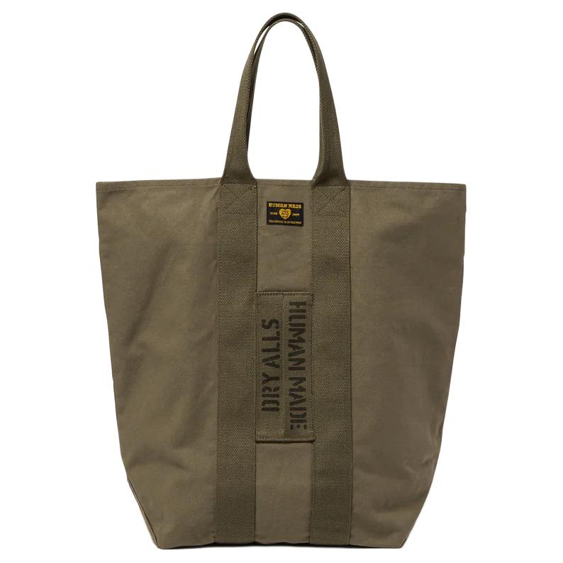 New HUMAN MADE Cotton Tote Bag, Shopping Bag, Handbag Regular Men's Olive Green HM29GD014