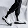Square Head Chelsea Boots Premium British Style High Top Martin Boots ins Cool Leather Boots