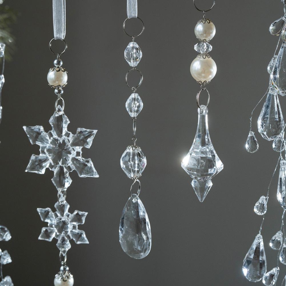 Christmas Tree Decoration Pendant Christmas Transparent Pendant Decoration Elegant For Festivals And Parties Acrylic