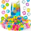 8/24Pcs Reusable Plastic Ice Cubes Quick Cooling Fake Ices Cubes Ice Grains Various Shapes For Bar Coffee Wine Cocktail