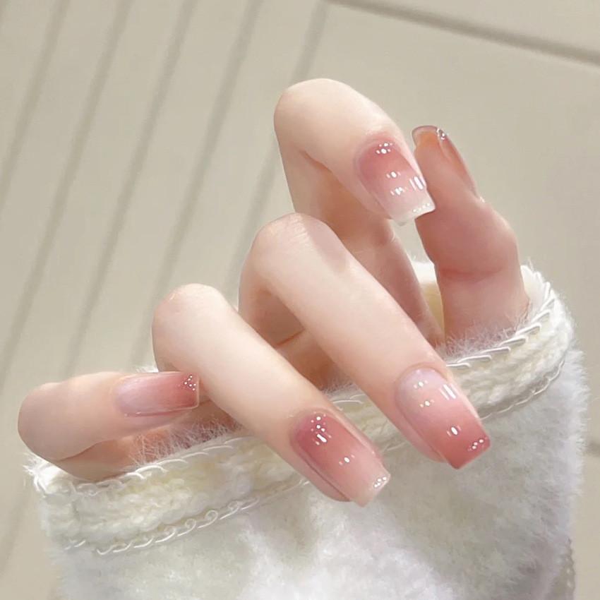 A7 Short Style Gradient Nail Stickers For Women Simple And Elegant Nail Decorations
