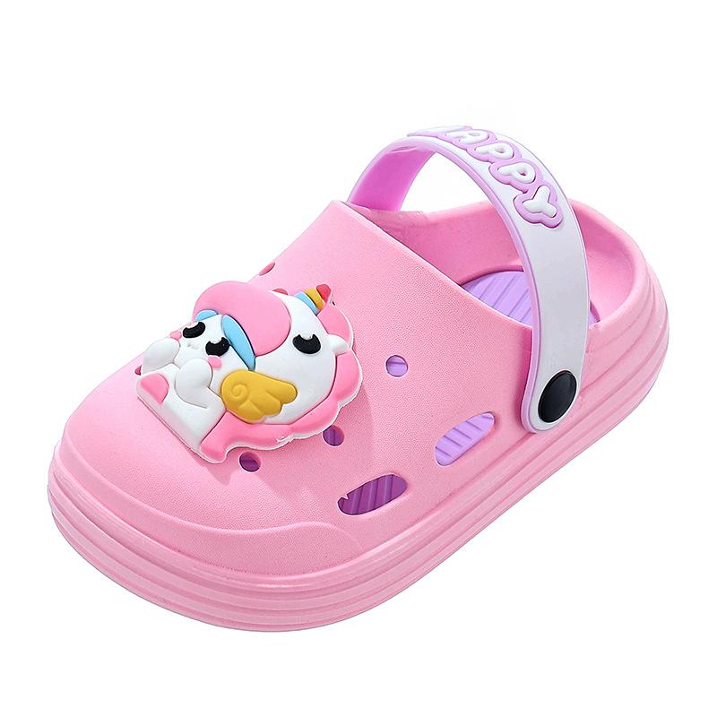 2026Children's clogs with closed toe for boys and girls3Years Old8Cute cartoon non-slip sandals for girls and babies