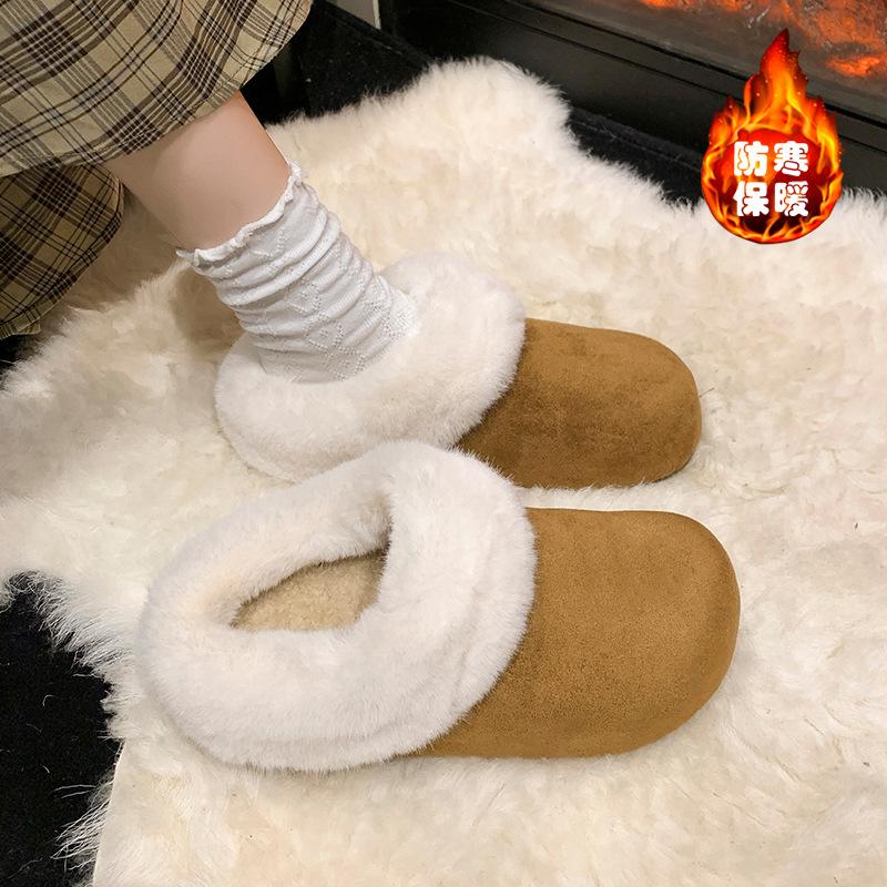 

Жіночі модні зимові черевики на товстій підошві, як табурет, з волохатим халявою, легкі, теплі, захищають від холоду, снігові, нековзні, повсякденні кросівки, бавовняні чоботи, хутряне взуття 40 коричневий