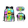 Box Printed Backpack Music Game Student Schoolbag Lunch Bag Pencil Case Set