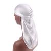 Luxuriöses einfarbiges Durag Kopftuch Piratenkappe Unisex Hut mit glattem Seidenfinish