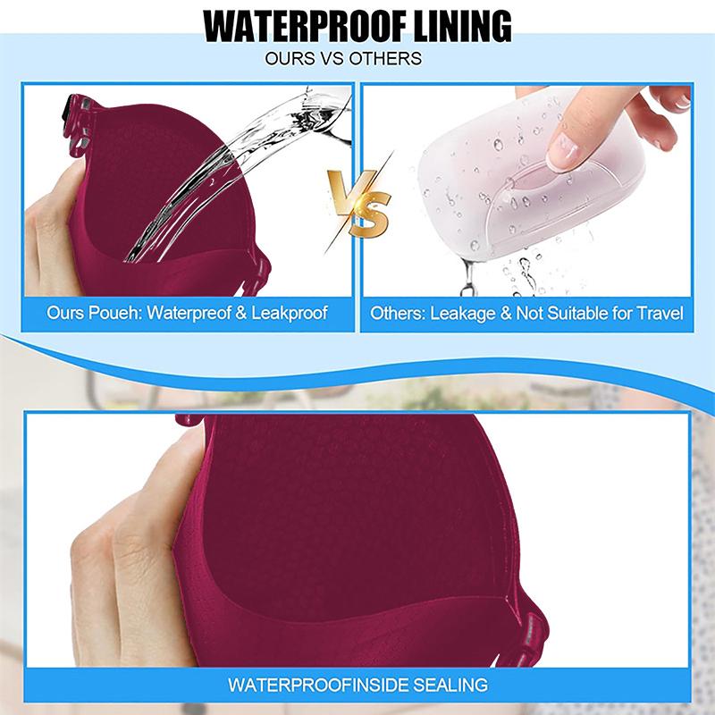 Soap Bar Case Dish Bathroom Sealed Waterproof Tableware Soap Holder Multi-Functional Travel Storage Bag For Outdoor Travel
