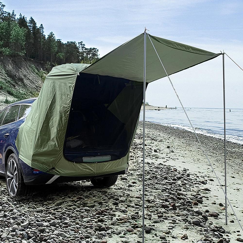 Outdoor Car Rear Extension Tent Camping Picnic Awning Canopy Sunshade Rainproof Waterproof Vehicle Tail Tent