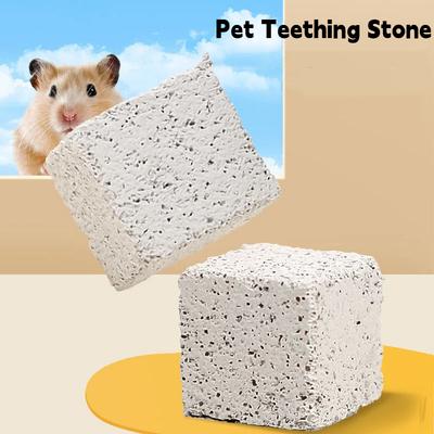 2 Piezas 3cm 5cm Molares Minerales Naturales para Mascotas Hámster Conejo Cobaya Molares Roca Volcánica Piedra Mineral Roedor Suministros para Mascotas Pequeñas