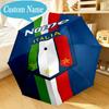 Custom Name Umbrella Italian Football Crest Umbrella 8-Frame for Travel, Camping, Casual Lightweight Portable, Essential for Family Gifts