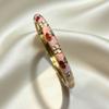 Hawaiian Enamel Vintage Cloisonne Bangle Traditional Chinese Chinese Flower Bangle Classic Ethnic Women's Hand Bracelet Ladies
