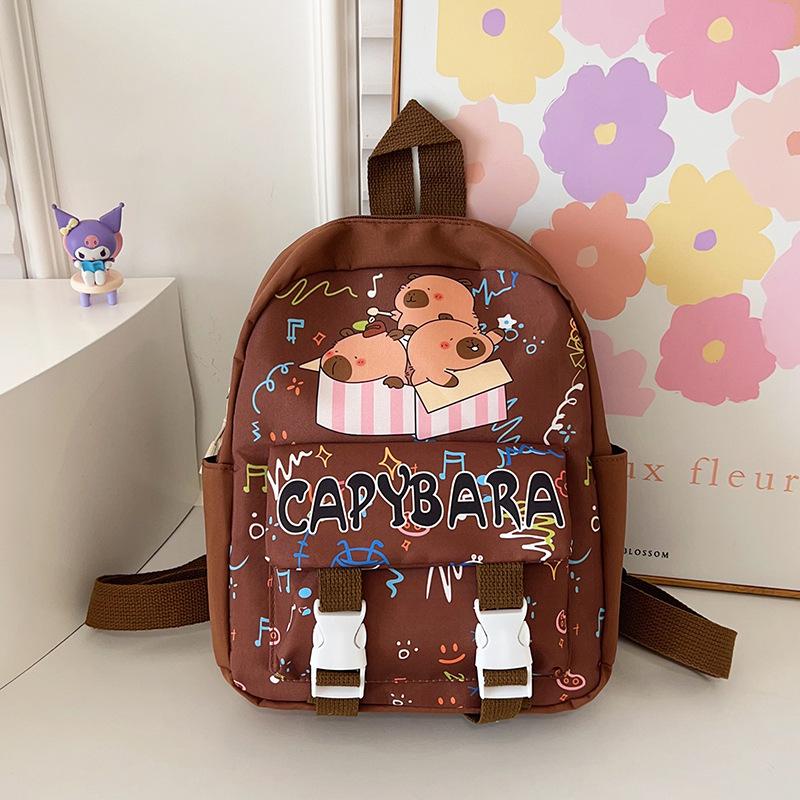 

Primary school school bag new 2025 cartoon cute capybara large capacity environmentally friendly lightweight weight backpack tide