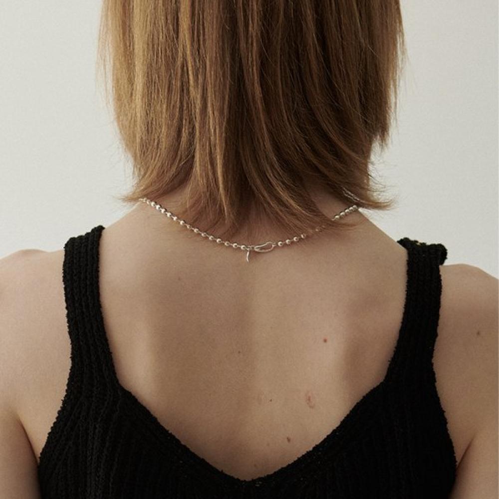 VERTE 925 Silver Gross Corde Necklace   un.Silver.152