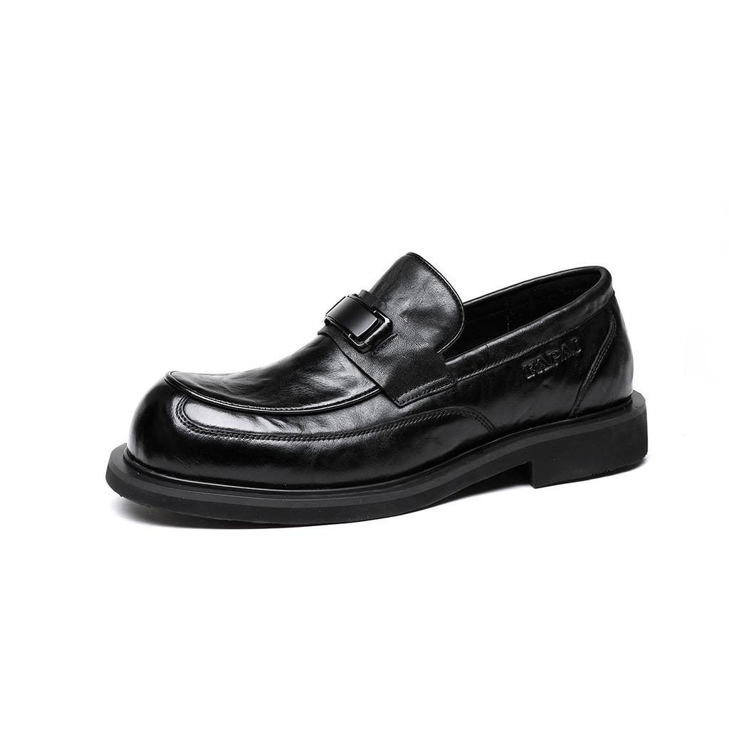 Autumn New Men's Leather Shoes Genuine Leather Cowhide British Style Men's Shoes Lazy One Pedal Business Casual Loafers Trend