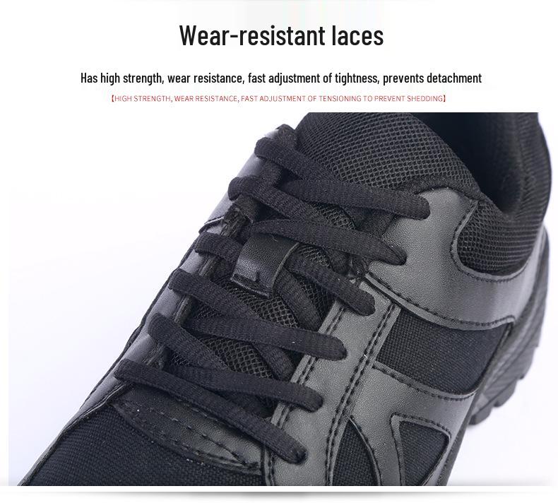 Men's Black Wear-Resistant Ultra-Light Running & Training Shoes for Firefighting and Military Fans