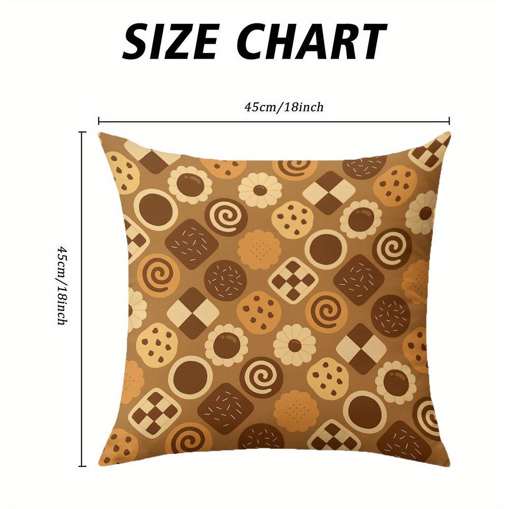 Cookie Jar square Jacquard Pillow Cover for Sofa Office Waist Cushion Cover Home Decorative Pillowcase