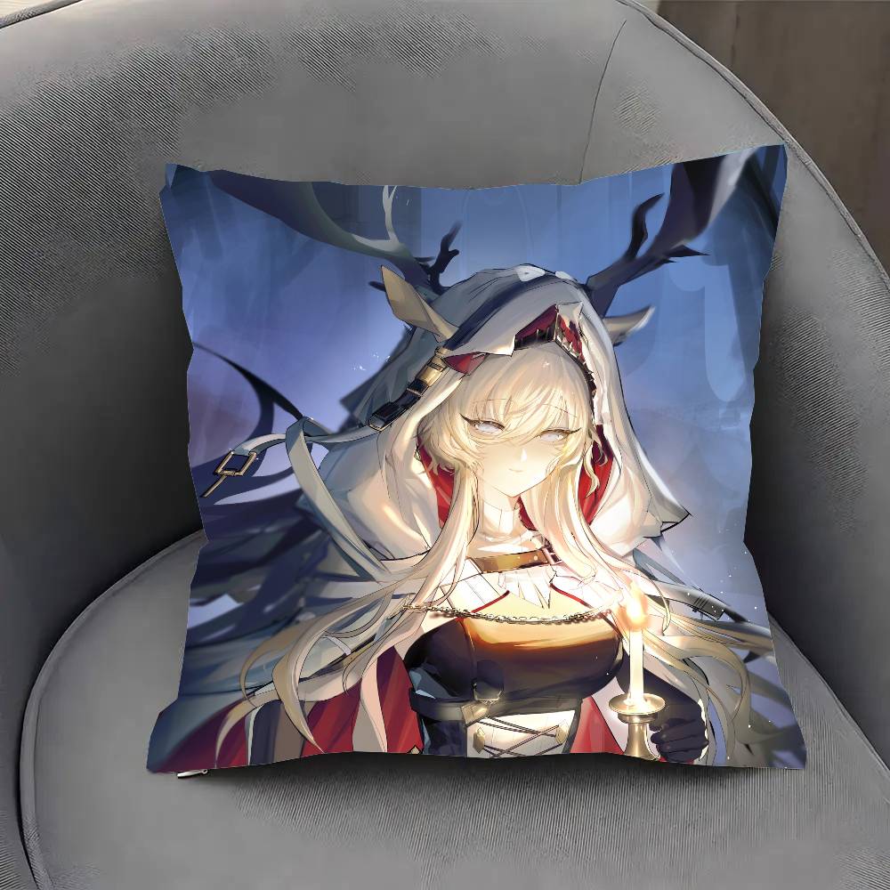 Viviana Anime Aarknights Pillow Case Fashion Square Pillowcase Bedroom Sofa Room Ins Decoration Leisure
