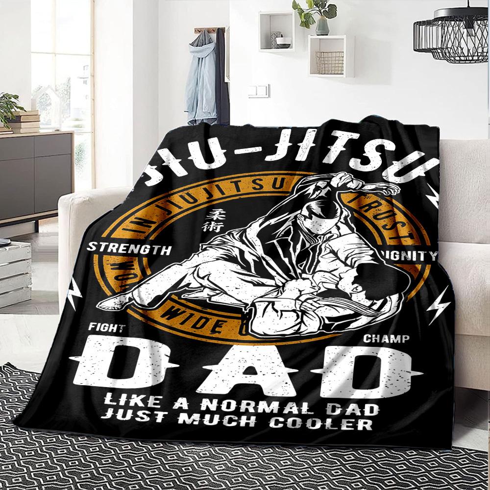 1pc JIU JITSU FIGHT Throw Blanket Soft Flannel, Cozy All Season Polyester Perfect for Home, Office