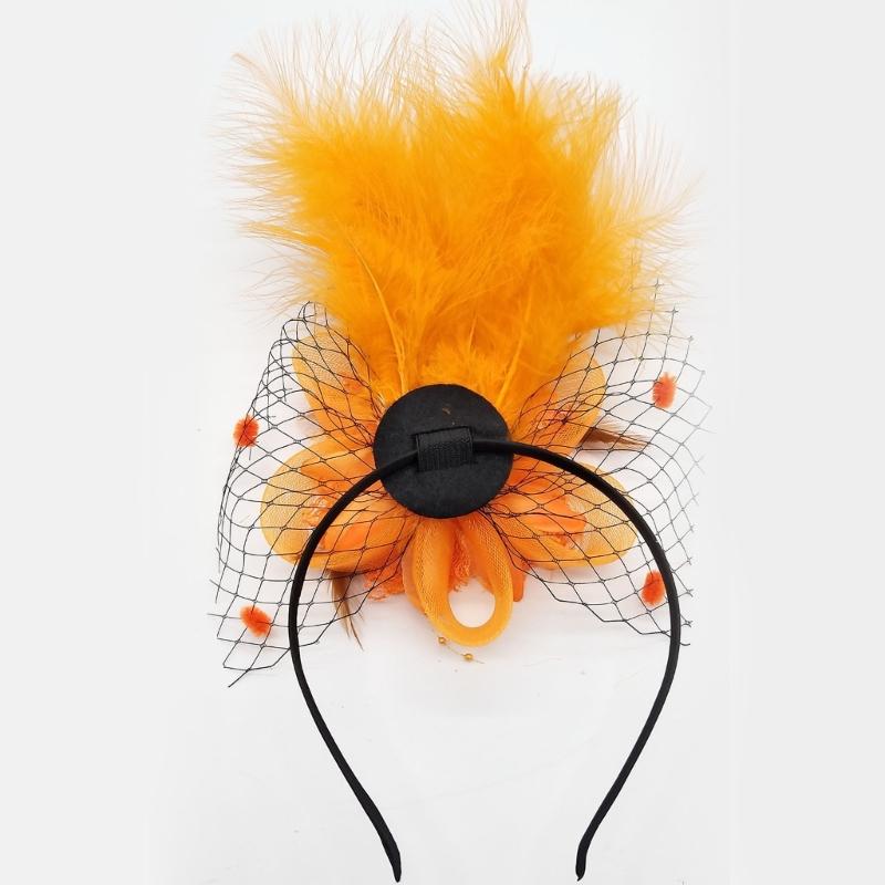 1920s Flower Hair Clip for Women Flapper Headpiece Headwear for Party Party Elegant Feather Large Flower