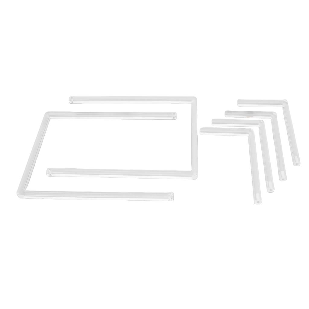 2Pcs Photo Frame Stand Clear Acrylic Table Display Holder Decorative Table Top Easel for Picture Book Platter