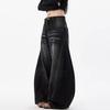 Vintage Washed Bootcut Jeans Men Women - Relaxed Fit Wide Leg Slimming Black Denim Pants