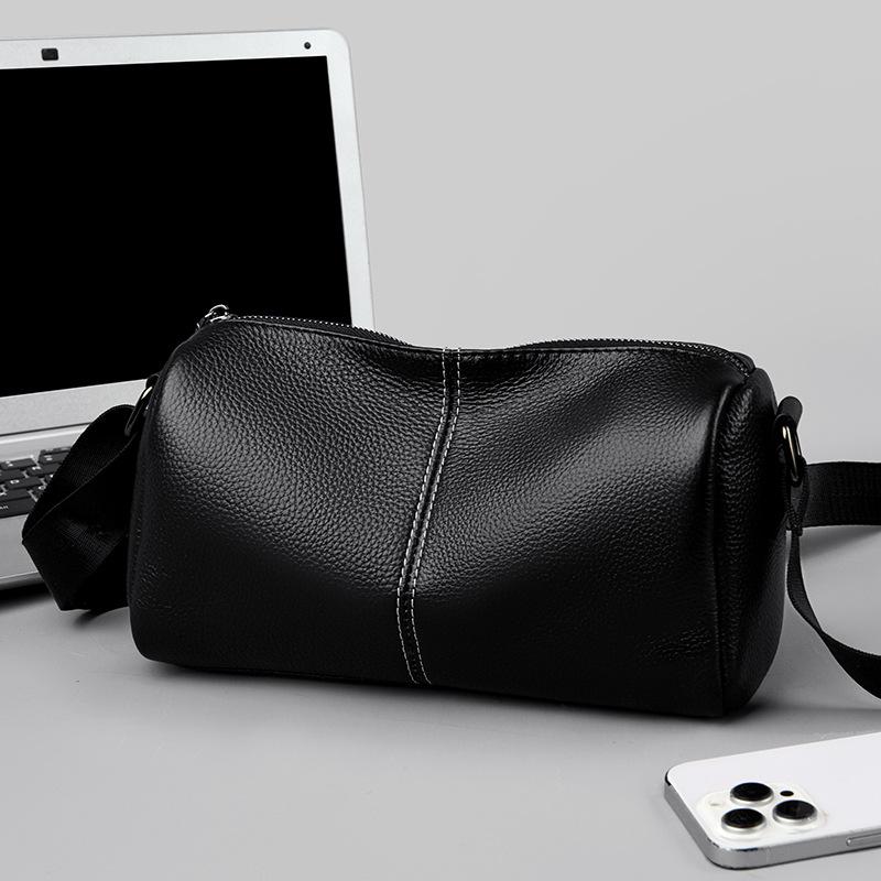 

Новая кожаная мужская сумка через плечо Модная повседневная мужская сумка Водонепроницаемая горизонтальная сумка кроссбоди Мужская сумка премиум-класса чёрный