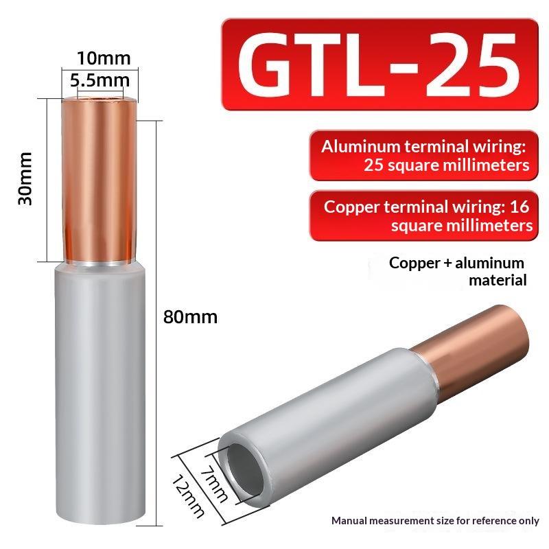 Compression Copper Aluminum Cu-Al Tube Bimetallic Crimp Terminal Cable Wire Connector Splice Sleeve Lug Ferrule Gtl Series
