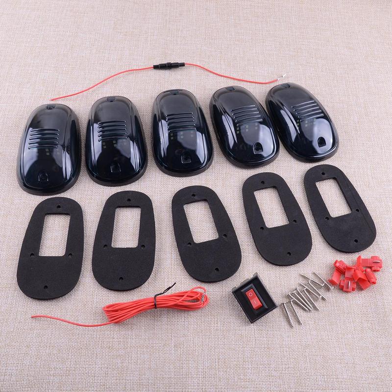 5pcs LED Rooftop Cab Running Marker Amber Light DRL Fit for Dodge Ram 1500 2500 3500 1997-