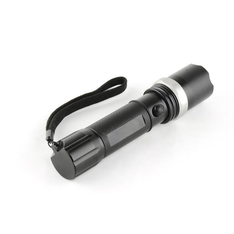 Rechargeable Q5 Aluminum Alloy LED Flashlight with Rotating Zoom and Long-Range for Cycling