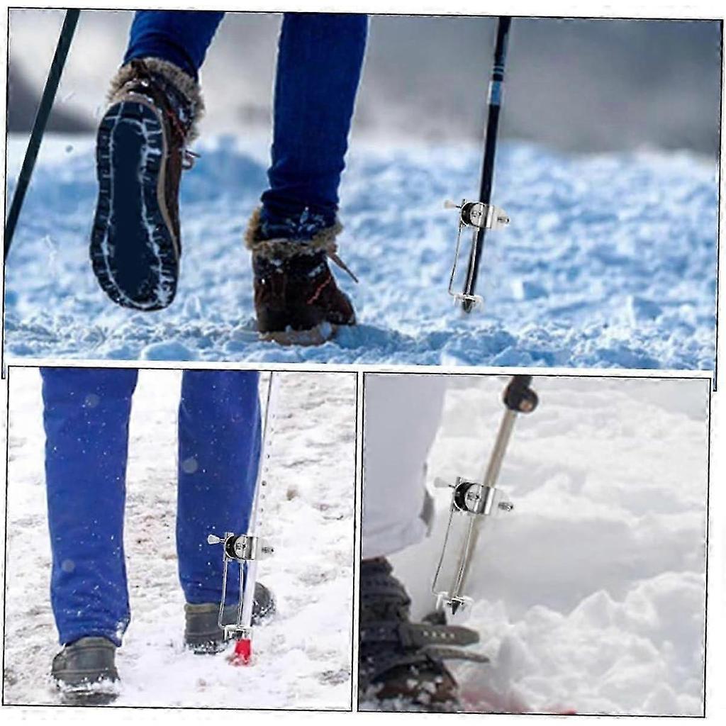 2 Stck Gehstock Eiskrallen Rutschfeste Krallen fr Senioren - Aufsatz fr Gehstcke und Krcken fr Schnee und Outdoor Aktivitten