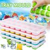 14 Grid Ice Cube Tray Reusable Ice Cube Mold with Silicone Base Durable Bar Wine Ice Block Maker Ice-cream Chocolate Making Tool