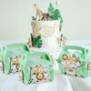 4pcs DIY Jungle Animal Candy Boxes Safari Birthday Party Decoration Kids Gift Packaging Box Wild One Baby Shower Supplies