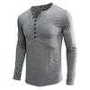 Autumn and Winter Men's T-shirt Long-sleeved Base Shirt Henry Polo Shirt
