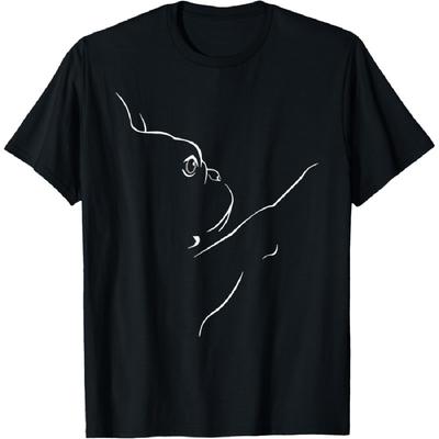 French Bulldog Illustration Line Art Bulldog Lovers T-Shirt for Men Women