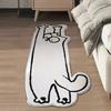 Whimsical Cat Bedroom Rug, Comfortable And Cosy Home Decor, Bedside Rug For Bedrooms, Long Runner Hallway Mat