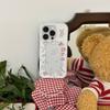 Festive Cute Cartoon White Sparkly Christmas Po Frame Phone Case for iPhone 17 16 15 14 11 12 13 Pro Max Plus Back Cover