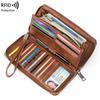 RFID-diebstahlsichere Damenbrieftasche aus PU-Leder, großes Fassungsvermögen, lang und elegant mit mehreren Kartenfächern.