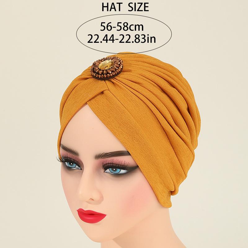 Modische Retro-Accessoires Bambus Leinen Turban Hut Baotou Hut Moslemhut Haar Hut