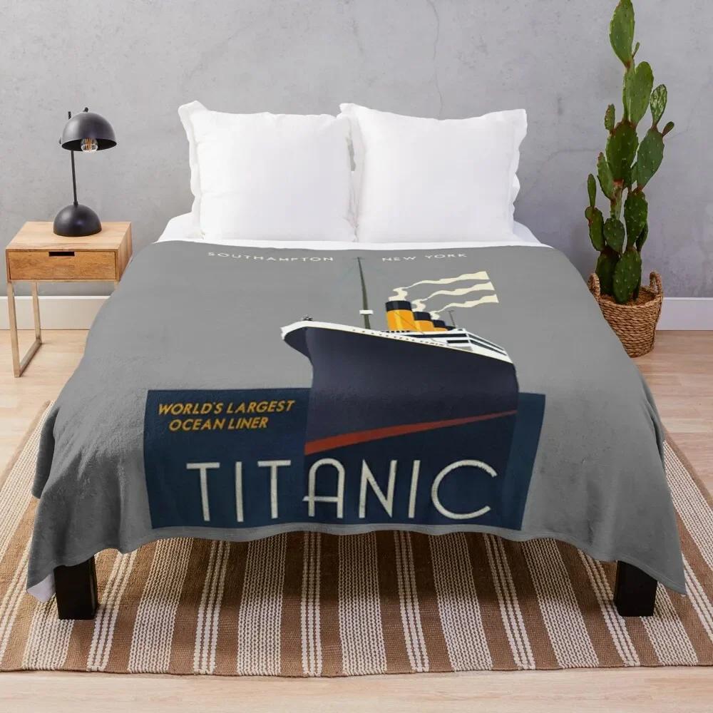 Titanic Sinking Throw Blanket Super Soft Fuzzy Cozy Warm Plush Blanket for Bed Couch Chair Living Room Spring Fall Winter Spring