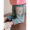 Girls' Jeans 2025 Spring and Autumn New Loose Korean Style Trendy Casual Carrot Pants for Toddlers and Young Girls