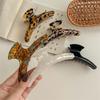 French Retro Large Leopard Print Claw Clip for Ponytails