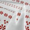 Christmas Table Runner  Vintage Polyester Tassel Triangle Snowflake Party Wedding Kitchen Table Fabric Home Coffee Table Decor