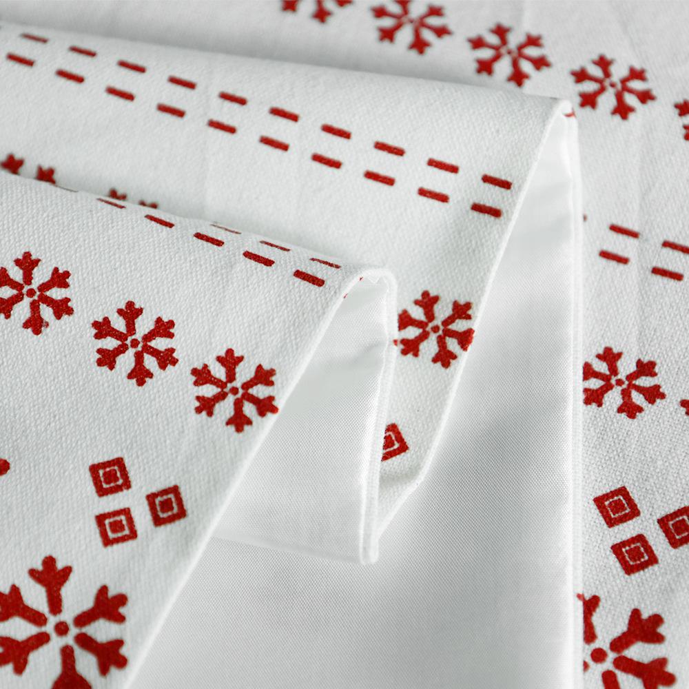 Christmas Table Runner  Vintage Polyester Tassel Triangle Snowflake Party Wedding Kitchen Table Fabric Home Coffee Table Decor