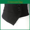 Wide Elastic Waist Belt With Button Fastening For Summer Fashion And Office Looks