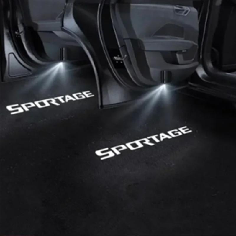 AABJB1 2PCS Wireless Led Car Door Welcome Laser Projector Logo Ghost Shadow Night Lights For kia k2 k3 k5 Sorento Sportage R Rio Soul