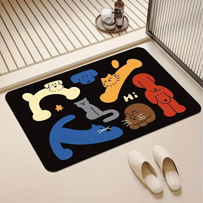 

Happy Dopamine Diatomite Floor Mat - A Highly Absorbent, Slip-Resistant And Easy-To-Clean Entrance Mat. 40X60CM(1.3X2FT
