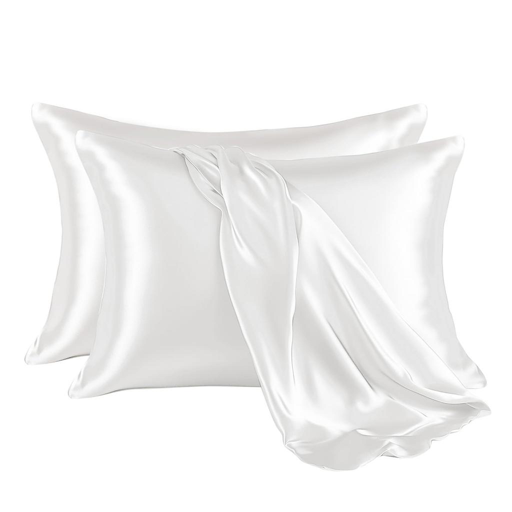 100% Silky Smooth Solid Color Pillowcase Like Silk Satin Pillow Cover Hair Beauty Soft Comfortable Pillow Case Home Decor